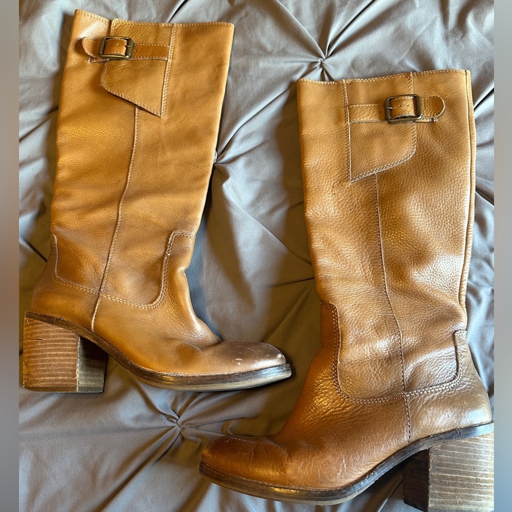 VINTAGE Lucky Brand - Brown Leather Knee-High Boots